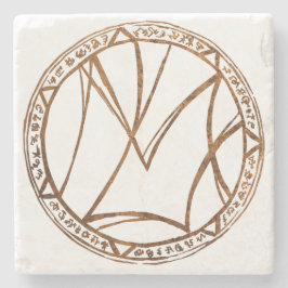 Porta-copo De Pedra Máscaras do logotipo inferior