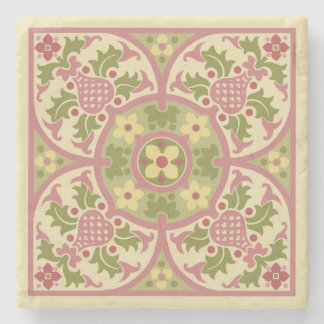 Porta-copo De Pedra Medalhão Floral "Geneveive" Gothic Revival