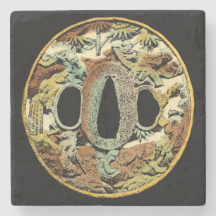 Porta-copo De Pedra Medalhão Gilded Asiático pelo Vision Studio