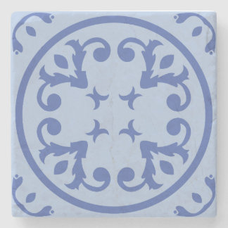 Porta-copo De Pedra Medallion Scroll