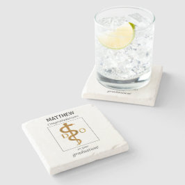 Porta-copo De Pedra Médico de Parabéns de Graduação de Osteopatia