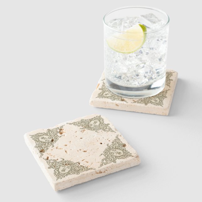 Porta-copo De Pedra Medusa por Walter Crane (Lateral)