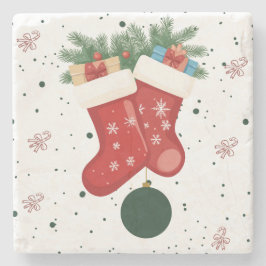 Porta-copo De Pedra Meias de Natal e Presentes de Natal Design de Fér