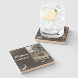 Porta-copo De Pedra Melanoma Pet Memorial Photo Layout