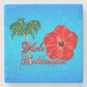 Porta-copo De Pedra Mele Kalikimaka