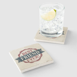 Porta-copo De Pedra Melhor design de texto Já Aprovado