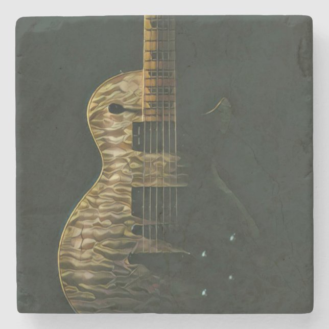 Porta-copo De Pedra Melhor guitarrista de sempre (Frente)