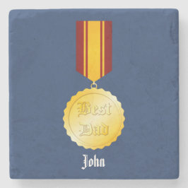 Porta-copo De Pedra Melhor Medalha de Pai Brooch Dia do Pai