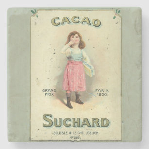 Porta-copo De Pedra Menina Açúcar Beijo de Chocolate Vitoriana
