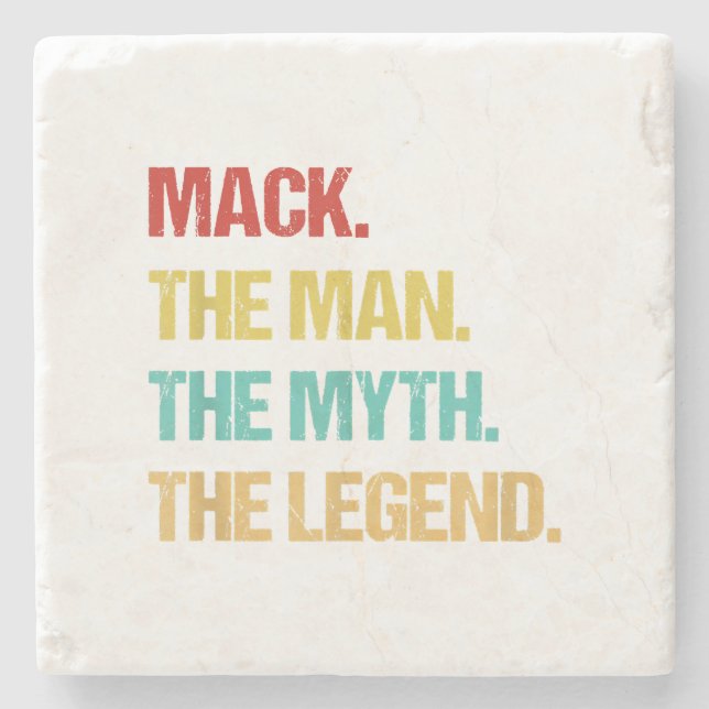 Porta-copo De Pedra Mens Mack The Man The Myth The Legend (Frente)