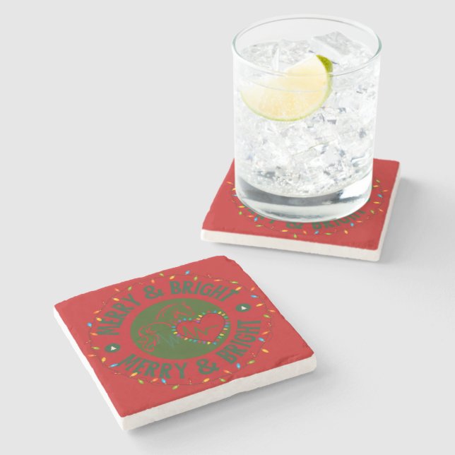 Porta-copo De Pedra Merry & Bright Stone Coaster (Lateral)