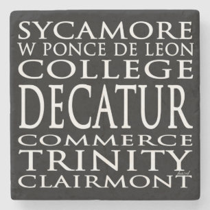 Porta-copo De Pedra Metro, ruas, Coaster. de pedra de mármore de