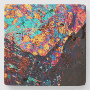 Porta-copo De Pedra Mineral calcopirita gema cristal pedra