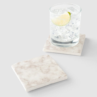 Porta-copo De Pedra Minimalist Rose Gold and White Marble Stone 