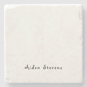 Porta-copo De Pedra Minimalista simples de preto e branco na moda