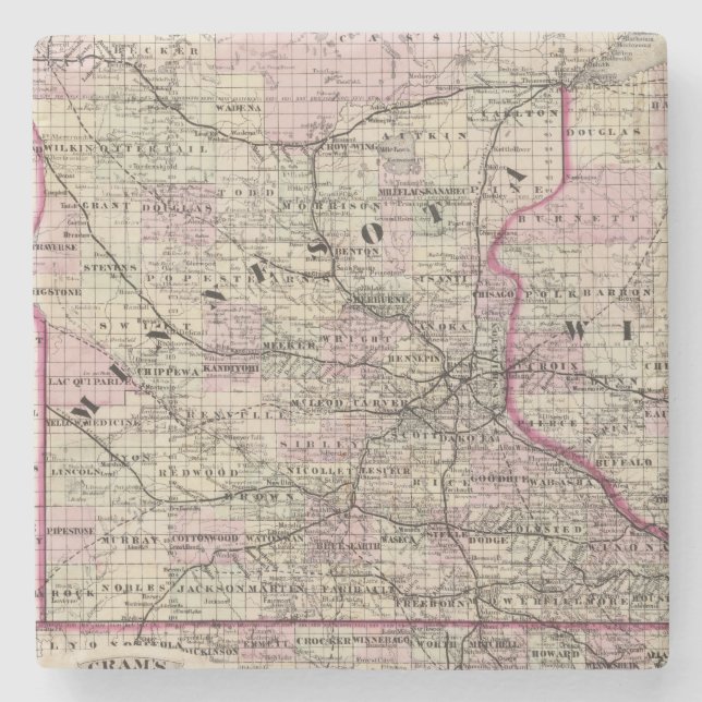 Porta-copo De Pedra Minnesota 9 (Frente)