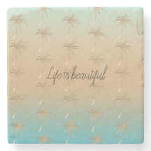 Mint Peach Aqua Tropical Dourada Palmeiras