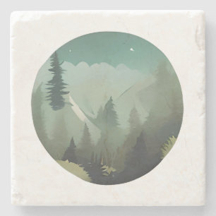 Porta-copo De Pedra Misty Mountain Valley: Uma Silenciosa Fuga