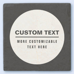 Porta-copo De Pedra Modelo de texto personalizável simples e negrito