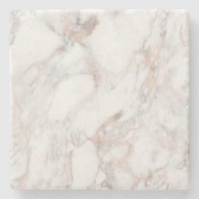 Porta-copo De Pedra Modelo de Trendy Marble Branco Dourado Elegante Ro (Frente)