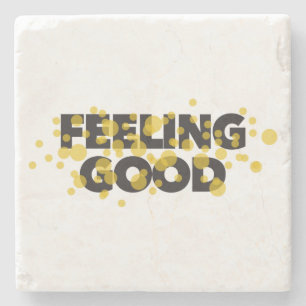Porta-copo De Pedra Moderno design alegre e divertido de Feeling Good