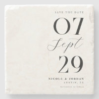 Moderno Simples Casamento Chic Salve A Data