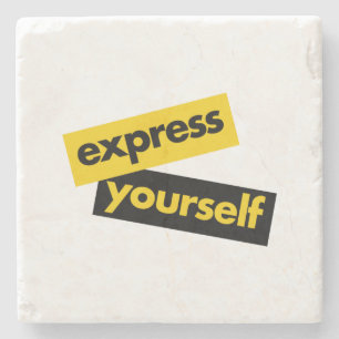Porta-copo De Pedra Moderno, vibrante, gráfico ousado de Express Yours