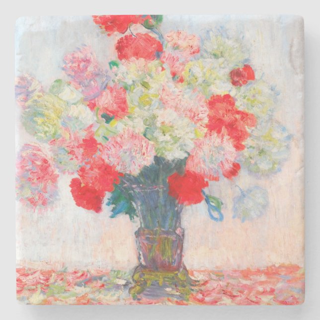 Porta-copo De Pedra Monet Peonies (Frente)