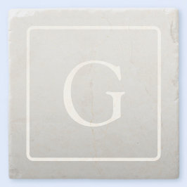 Porta-copo De Pedra Monograma de Apelido de Gradação de Cinzas Claras