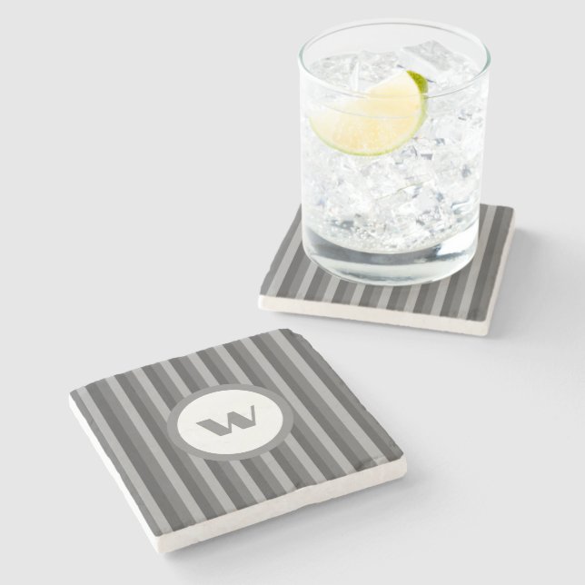Porta-copo De Pedra Monograma de Cinzas com Estilo-País (Lateral)