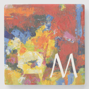 Porta-copo De Pedra Monograma Dia da Raça