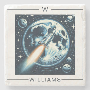 Porta-copo De Pedra Monograma do Espaço da Lua