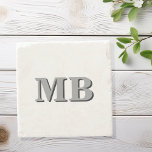 Porta-copo De Pedra Monograma inicial moderno minimalista<br><div class="desc">Porta copos de Monograma Inicial Moderno Minimalista. Crie as suas próprias portas copos personalizadas com o nome inicial personalizado.</div>