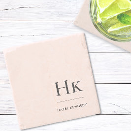 Porta-copo De Pedra Monograma - Simples Feminina - Lente Rosa