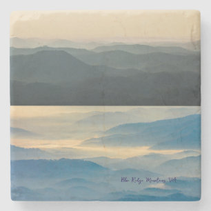 Porta-copo De Pedra Montanhas Blue Ridge Virginia Pedra Coaster