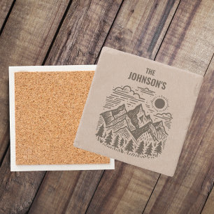 Porta-copo De Pedra Montanhas Rústicas Modernas Personalizadas