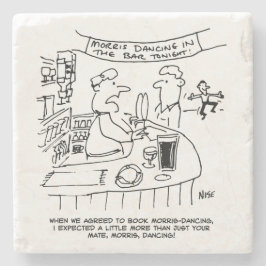Porta-copo De Pedra Morris Dançando em Pub. Tradicional Dança Morris