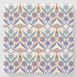 Porta-copo De Pedra Mosaico Turco: Padrão Colorido Invisível