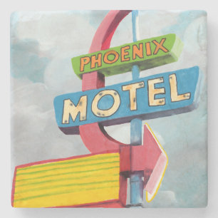 Porta-copo De Pedra Motel Watercolor Phoenix
