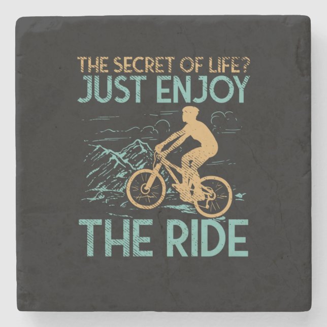 Porta-copo De Pedra Mountain Bike Biker (Frente)