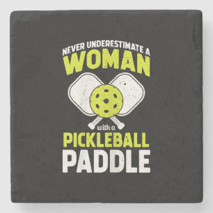Porta-copo De Pedra Mulher de Pickleball Presente Divertido para Jogad
