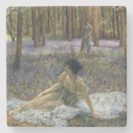 Porta-copo De Pedra Mulheres em Floresta de Flores Bluebell