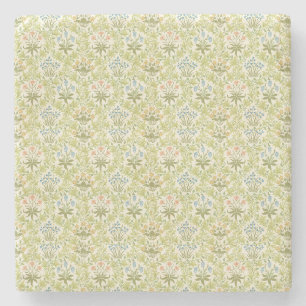 Porta-copo De Pedra Mulheres femininas com padrão floral verde