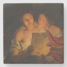Mulheres lendo uma carta de amor (por Waldmüller)