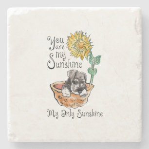 Porta-copo De Pedra Mulheres, Você É Meu Schnauzer Sunshine, Girasso