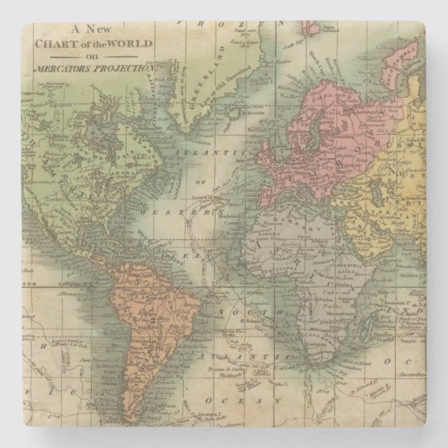 Porta-copo De Pedra Mundo 4 (Frente)