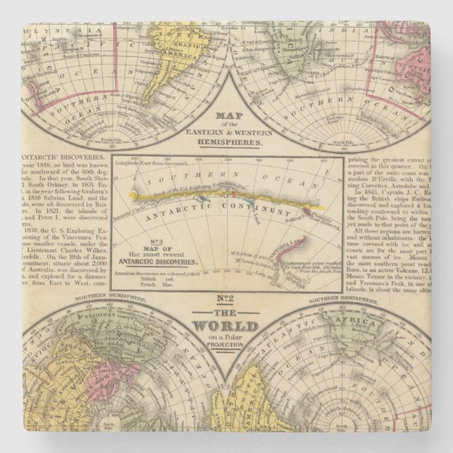 Porta-copo De Pedra Mundo 7 (Frente)