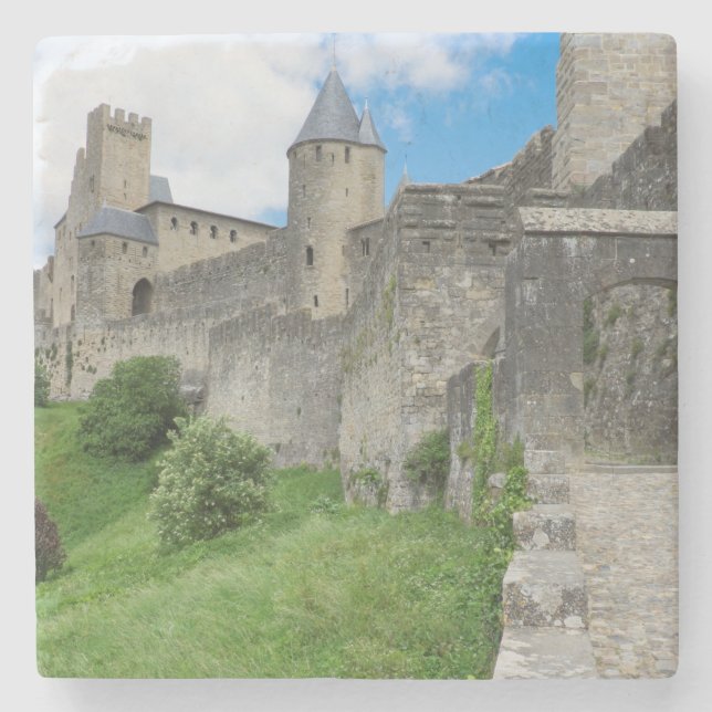 Porta-copo De Pedra Muralha Fortificada de Carcassonne (Frente)