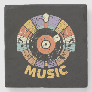 Porta-copo De Pedra música clássica retrô
