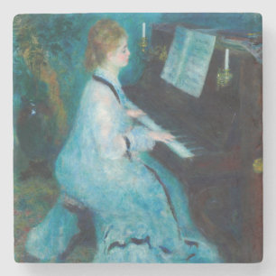 Porta-copo De Pedra Musico de Piano Renoir Woman